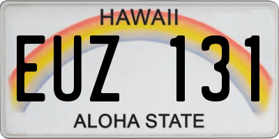 HI license plate EUZ131