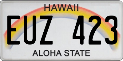 HI license plate EUZ423