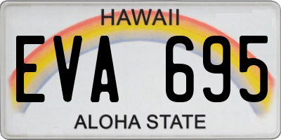 HI license plate EVA695