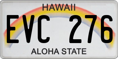 HI license plate EVC276