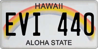 HI license plate EVI440