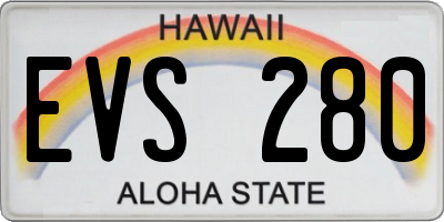 HI license plate EVS280