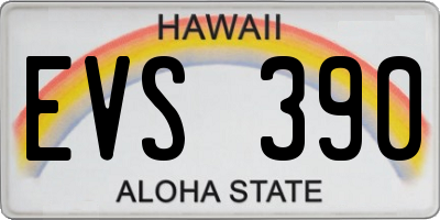 HI license plate EVS390