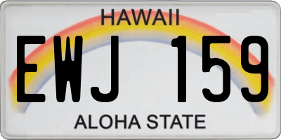 HI license plate EWJ159