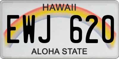 HI license plate EWJ620