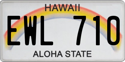HI license plate EWL710