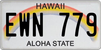HI license plate EWN779