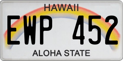 HI license plate EWP452