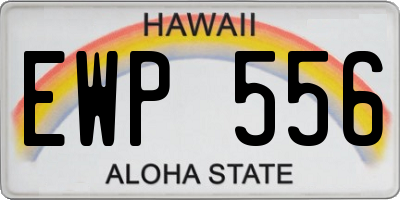 HI license plate EWP556