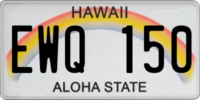 HI license plate EWQ150