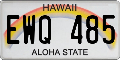 HI license plate EWQ485