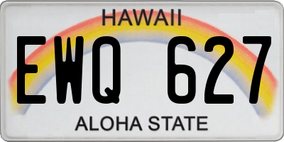 HI license plate EWQ627