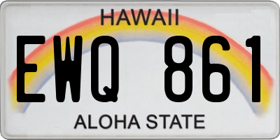 HI license plate EWQ861