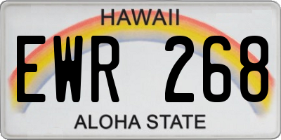 HI license plate EWR268