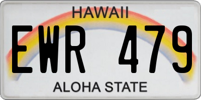 HI license plate EWR479