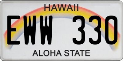 HI license plate EWW330