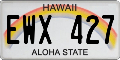 HI license plate EWX427