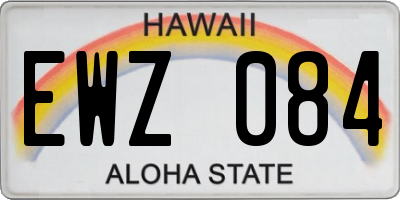 HI license plate EWZ084