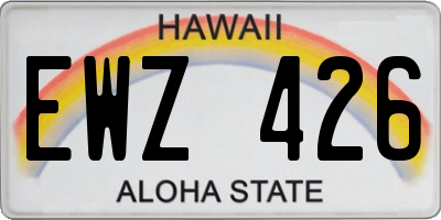 HI license plate EWZ426