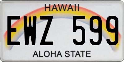 HI license plate EWZ599