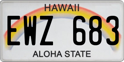 HI license plate EWZ683