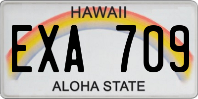 HI license plate EXA709
