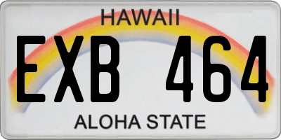 HI license plate EXB464