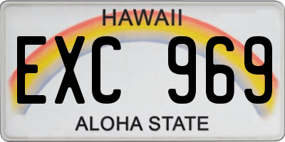 HI license plate EXC969