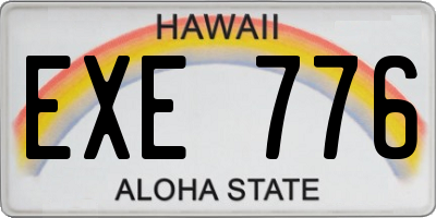 HI license plate EXE776