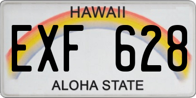 HI license plate EXF628
