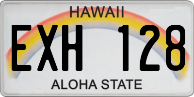HI license plate EXH128