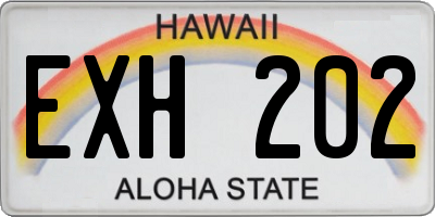 HI license plate EXH202