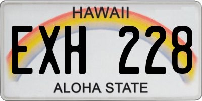 HI license plate EXH228