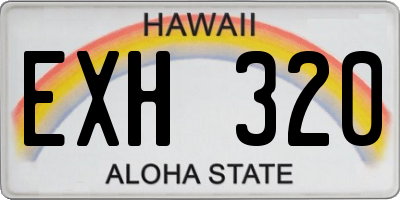 HI license plate EXH320