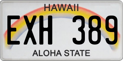 HI license plate EXH389
