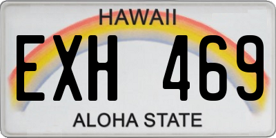 HI license plate EXH469