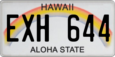 HI license plate EXH644