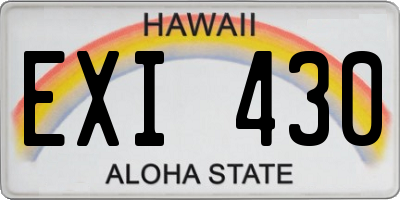 HI license plate EXI430