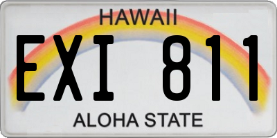 HI license plate EXI811