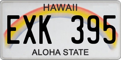 HI license plate EXK395