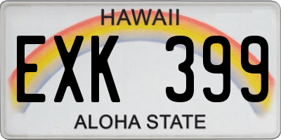 HI license plate EXK399
