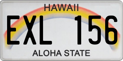 HI license plate EXL156