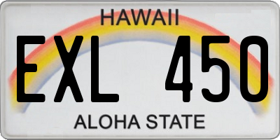 HI license plate EXL450