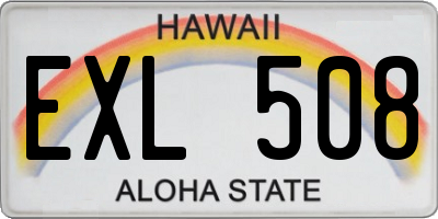 HI license plate EXL508