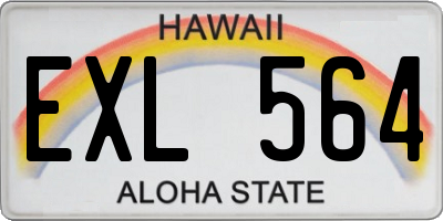 HI license plate EXL564