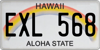 HI license plate EXL568