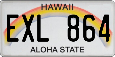 HI license plate EXL864