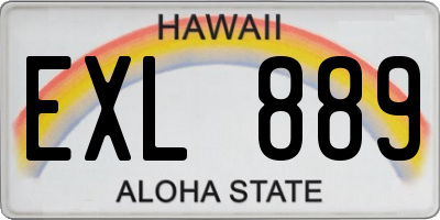 HI license plate EXL889