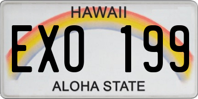 HI license plate EXO199