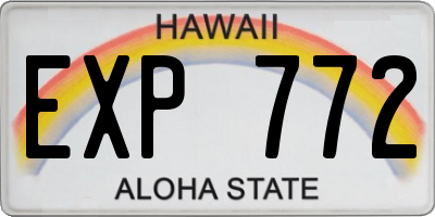 HI license plate EXP772
